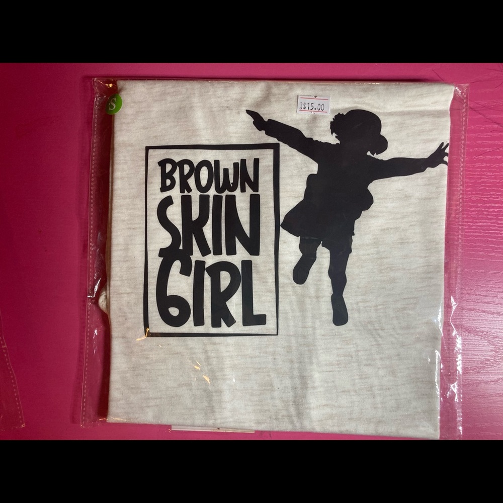 Junior BEIGE brown Statement tshirt